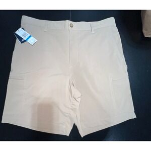 Chaps Golf Mens Tan Khaki Performance Cargo Shorts Size 36 NWT 21337RH
